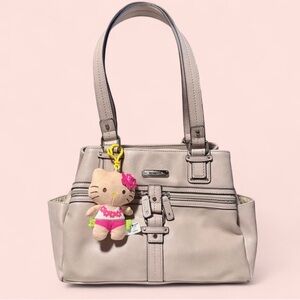 Rosetti Cream Shoulder Bag with Hello Kitty Keychain